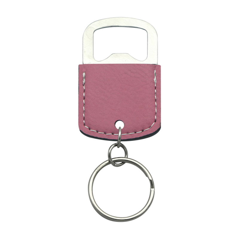 Oscailte Buidéal Oval Leatherette Laserable Keychain