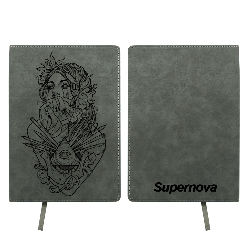 Leabhar nótaí Leathar Dath Sublimation - Méid A5