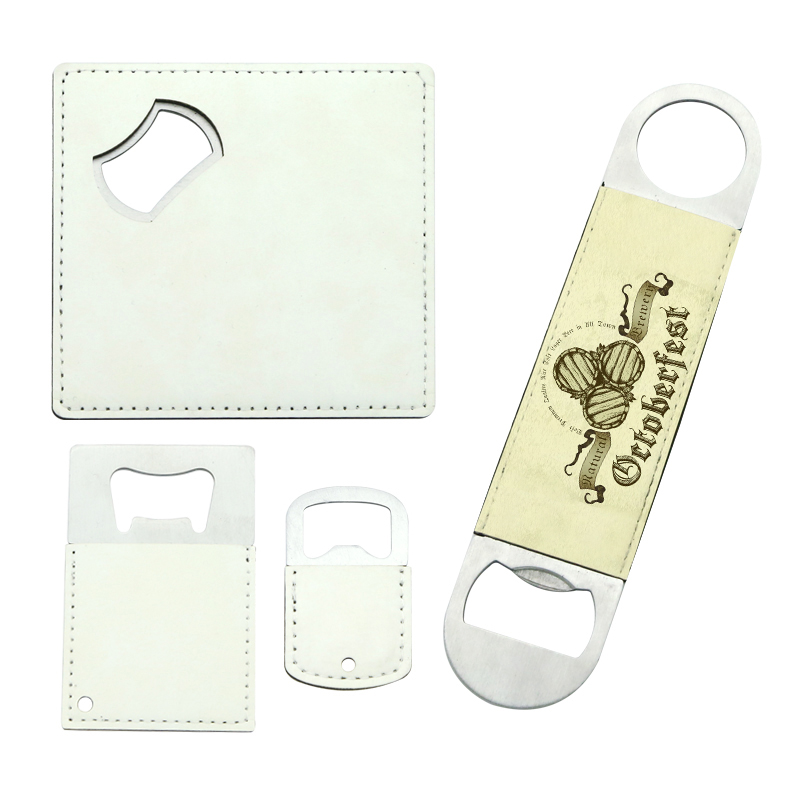 Oscailteoir Buidéal Fada Cruach Dhosmálta Sublimation Leatherette