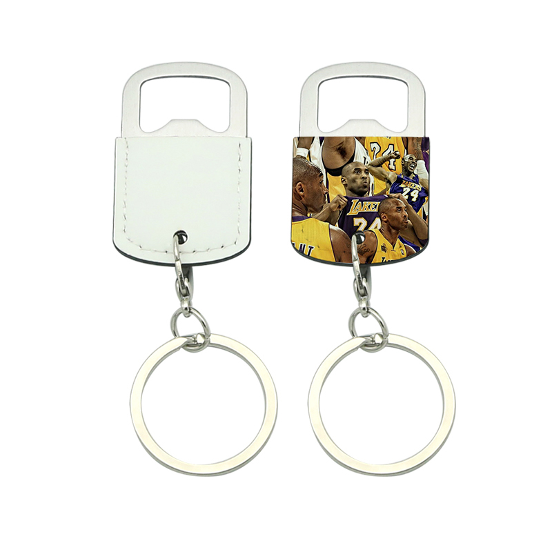 Sublimation Leatherette Oscailte Buidéal Cruach Dhosmálta Keychain
