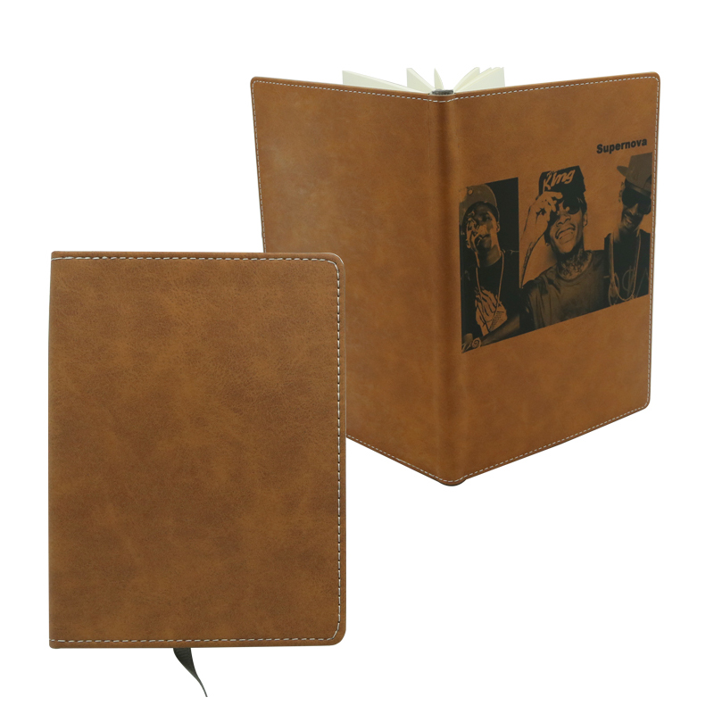 Leabhar nótaí Leathar Dath Sublimation - Méid A4